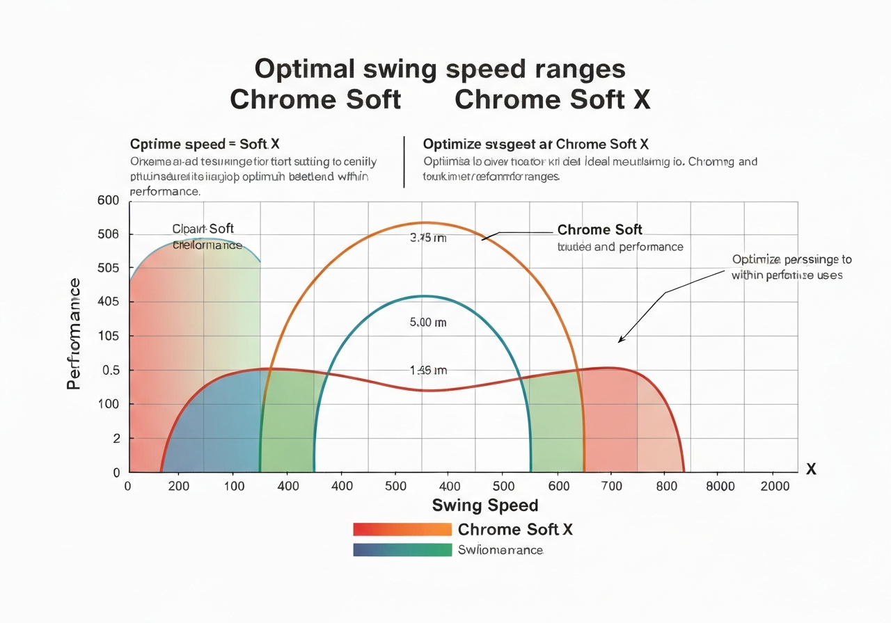 Swing speed performance chart for Callaway Chrome Soft and Chrome Soft X golf balls