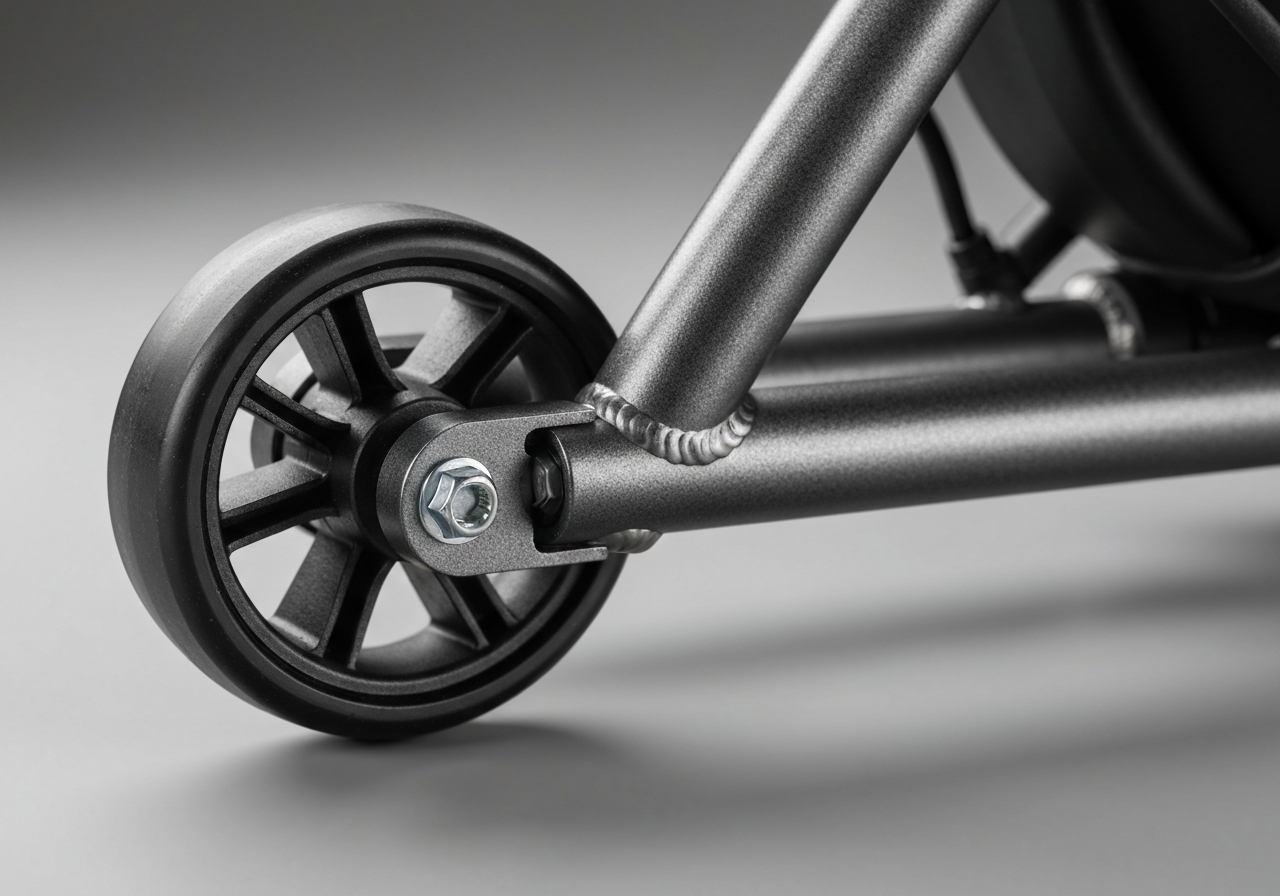 Hillman Commander trolley wheel detail showing durable construction and weather sealing