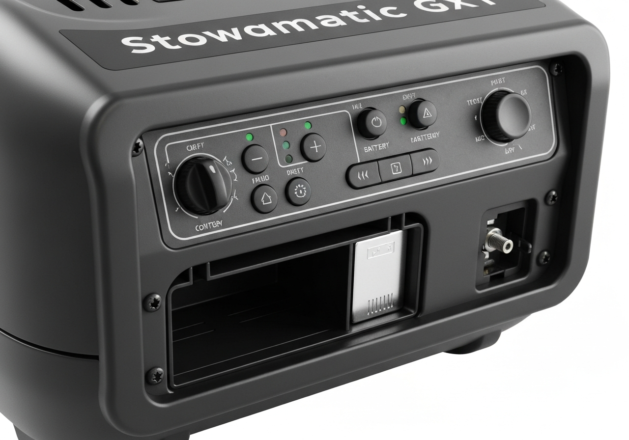Stowamatic GXT control panel and battery details