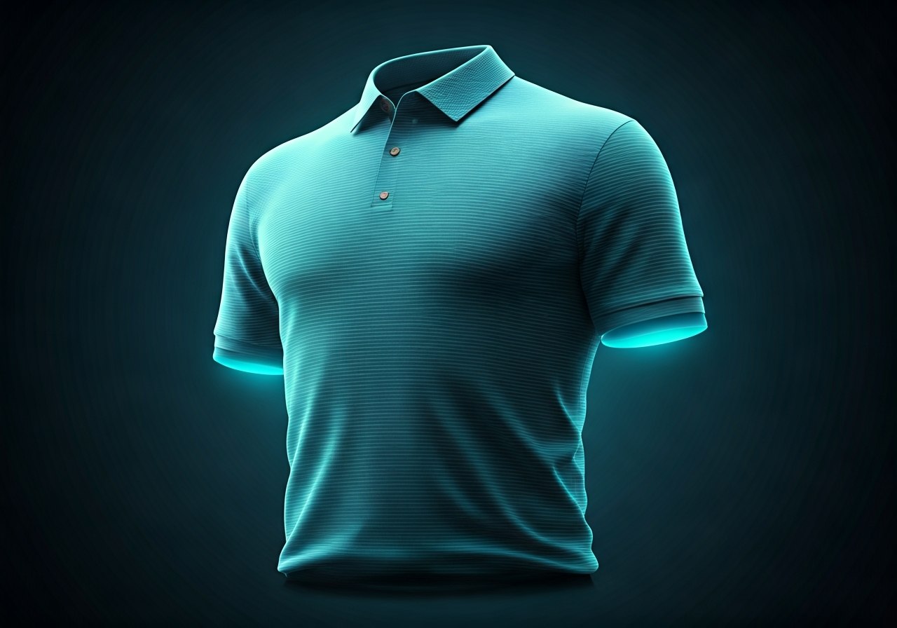 Concept rendering of TravisMathew smart fabric golf shirt with sensor integration