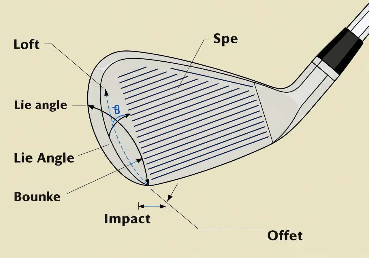 Loft lie bounce offset diagram for Callaway Epic Forged Irons