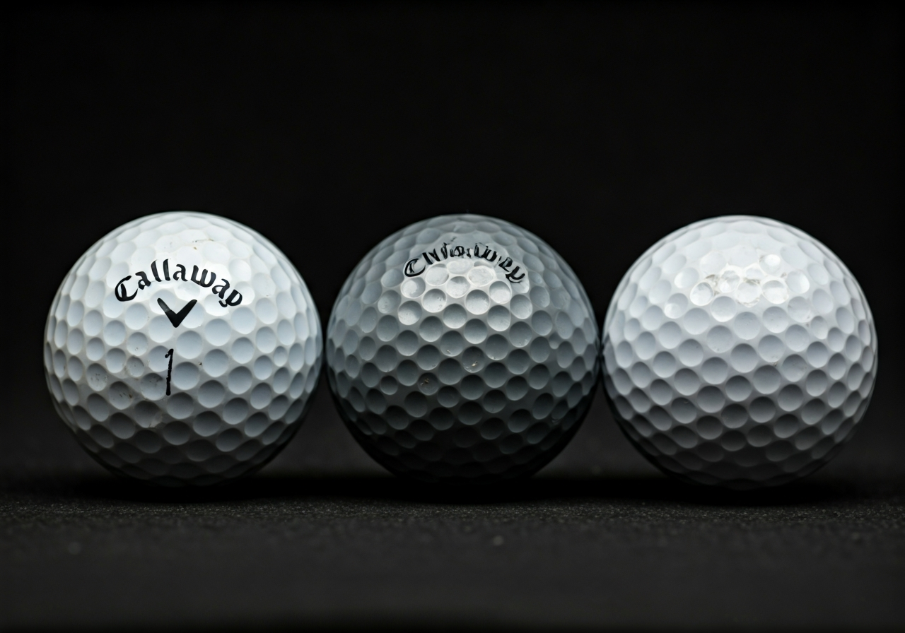 Callaway Chrome Soft golf ball cover wear progression over 50 holes