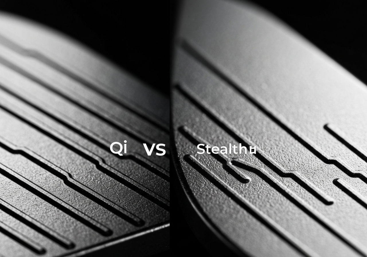 TaylorMade Qi iron slag inclusion face vs. Stealth iron face detail
