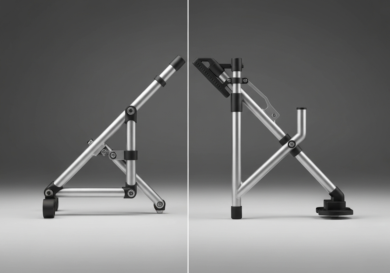 Quick-fold mechanisms on modern manual golf trolleys - Clicgear and Big Max comparison