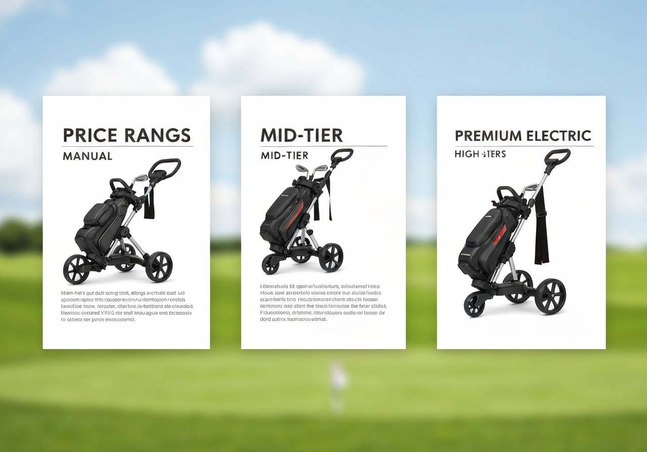 Top Caddy Golf Trolley: Premium Quality and Performance (2026) 2 Price range diagram for golf trolleys in 2026