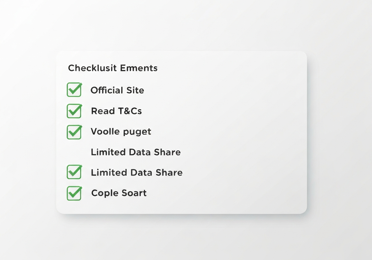 Giveaway safety checklist with checkmarks