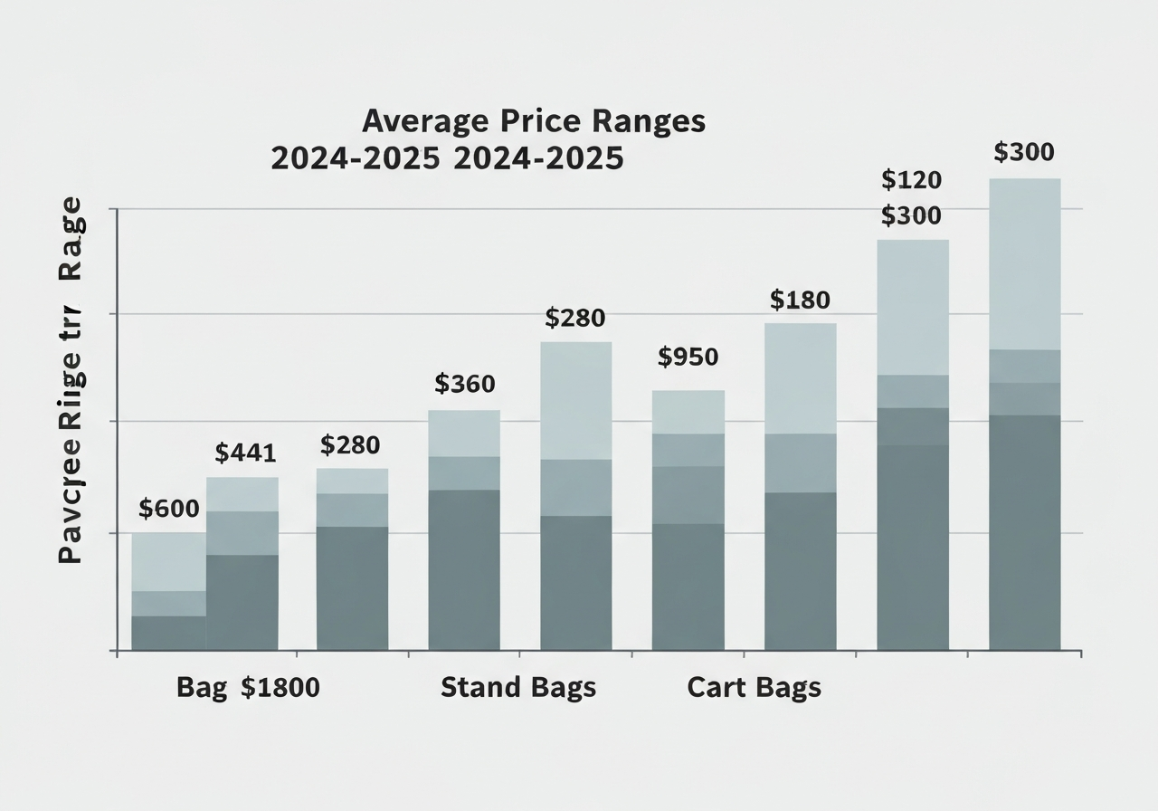 Cart vs Stand Golf Bag: Difference Explained (2026) 2 Price range comparison of stand vs cart golf bags