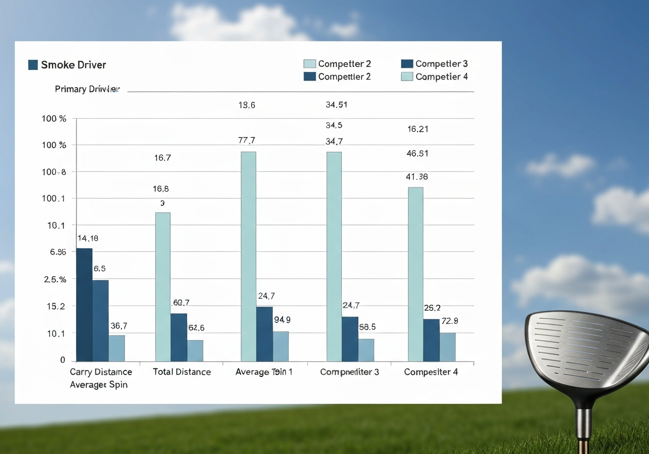 Performance comparison chart: Callaway AI Smoke Driver vs Stealth 2+