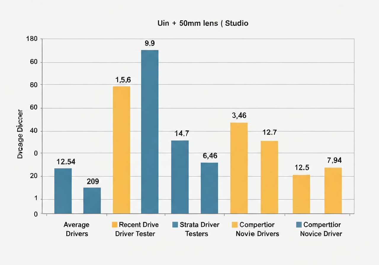 Distance comparison chart: Callaway Strata driver vs competitors