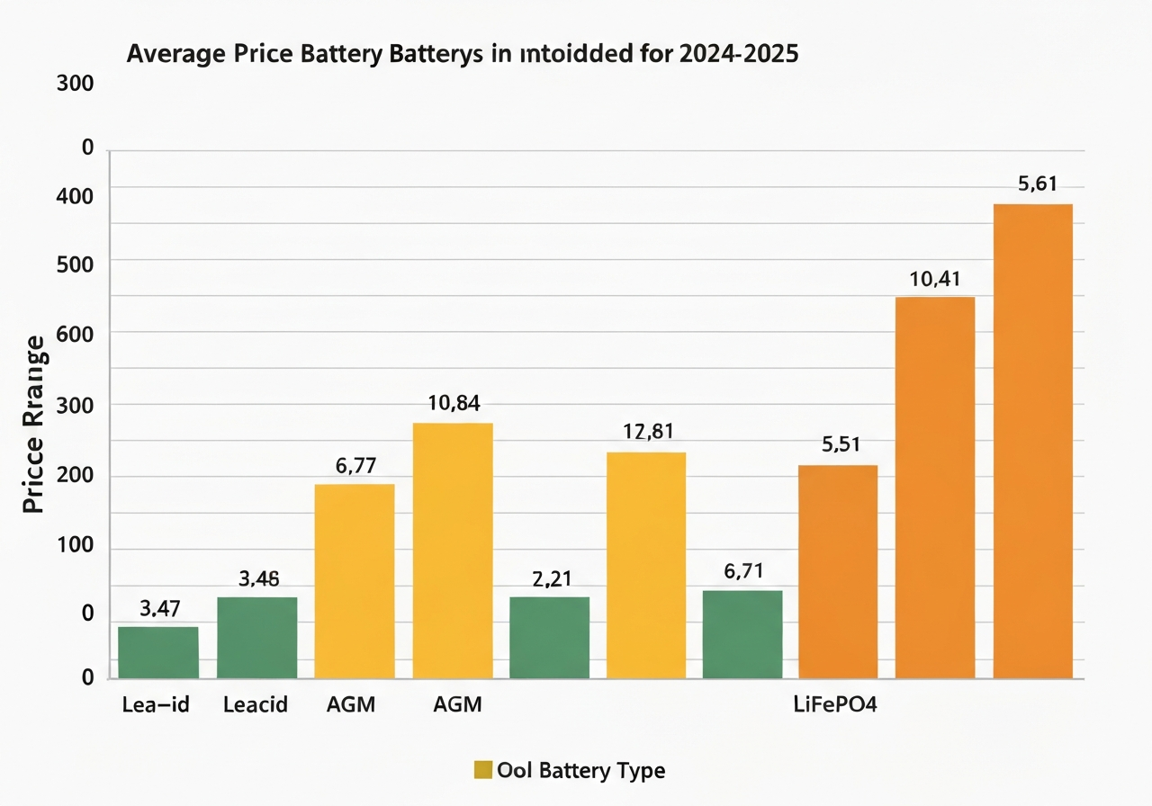 Price comparison chart of golf trolley battery types 2024-2025
