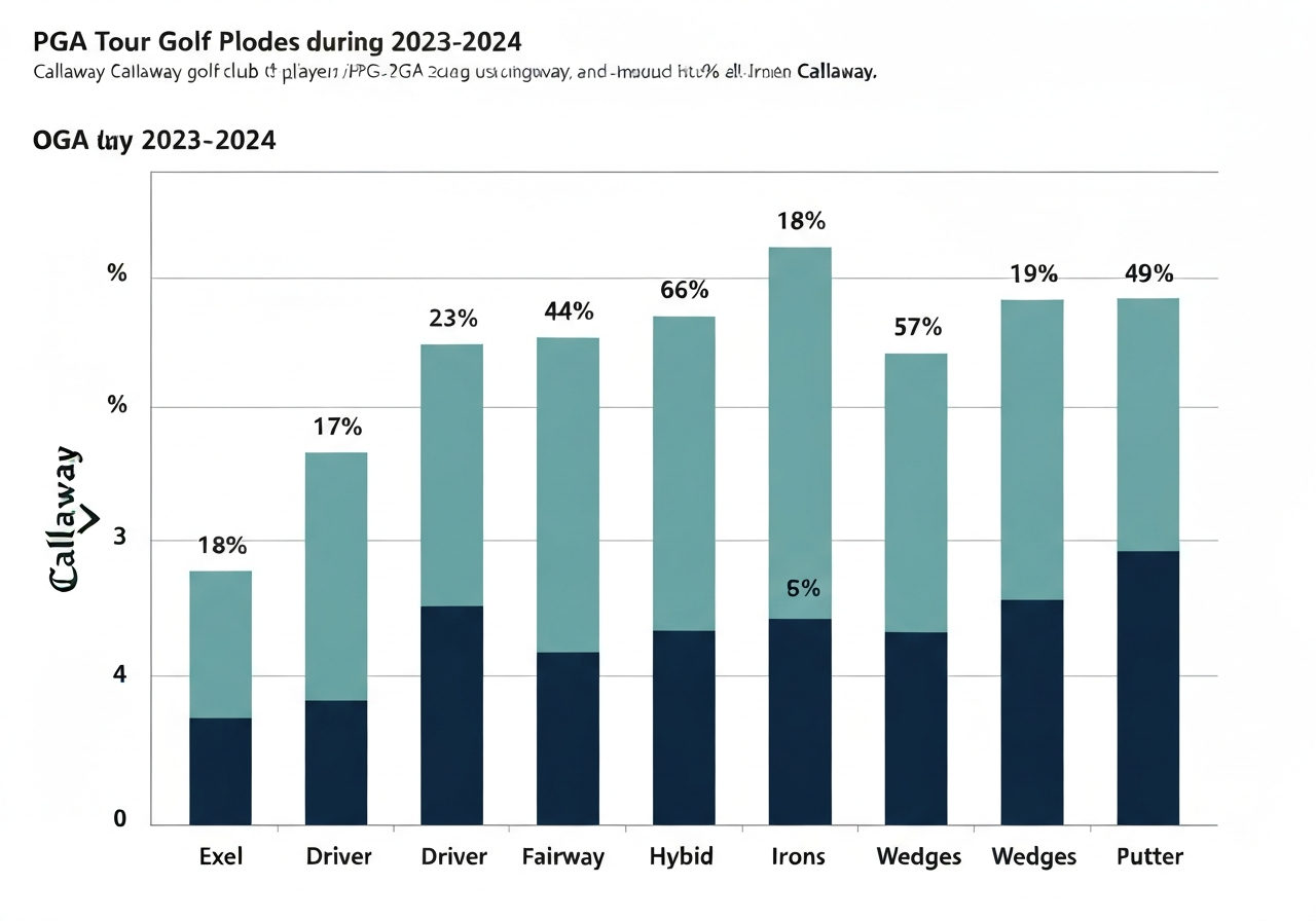 PGA Tour Callaway ball usage statistics 2023â2024