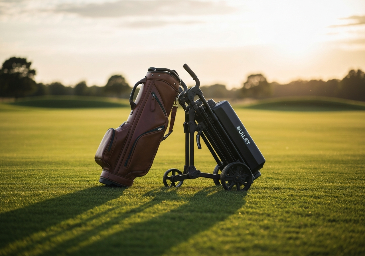 Bullet Golf Trolley Review: Performance and Value (2026) 2 Bullet Golf Trolley folded for storage