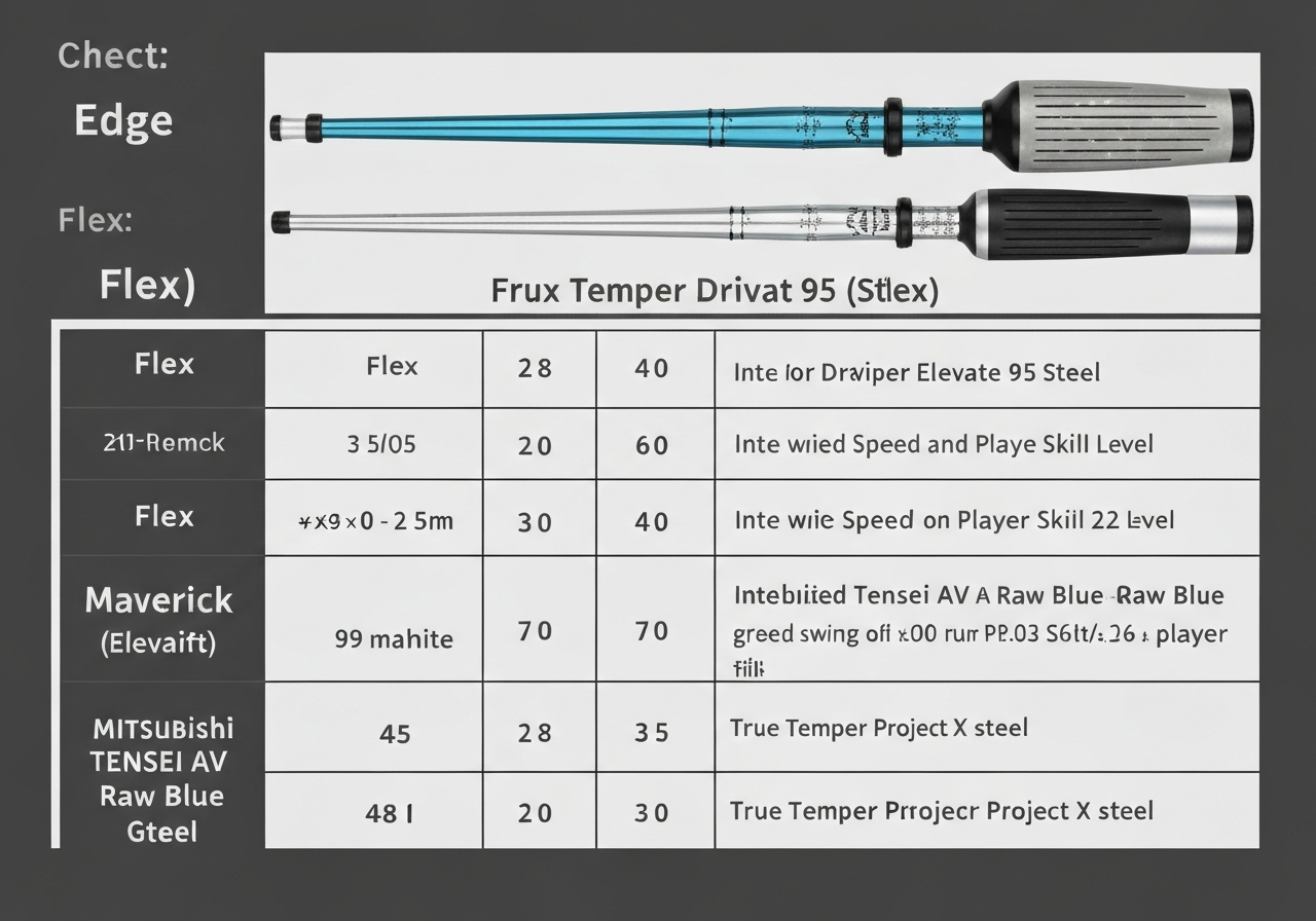 Shaft options comparison for Callaway Edge and Mavrik irons