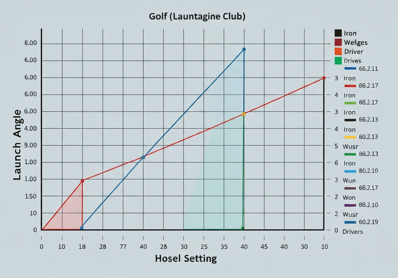 Launch angle change chart for OptiFit hosel adjustments