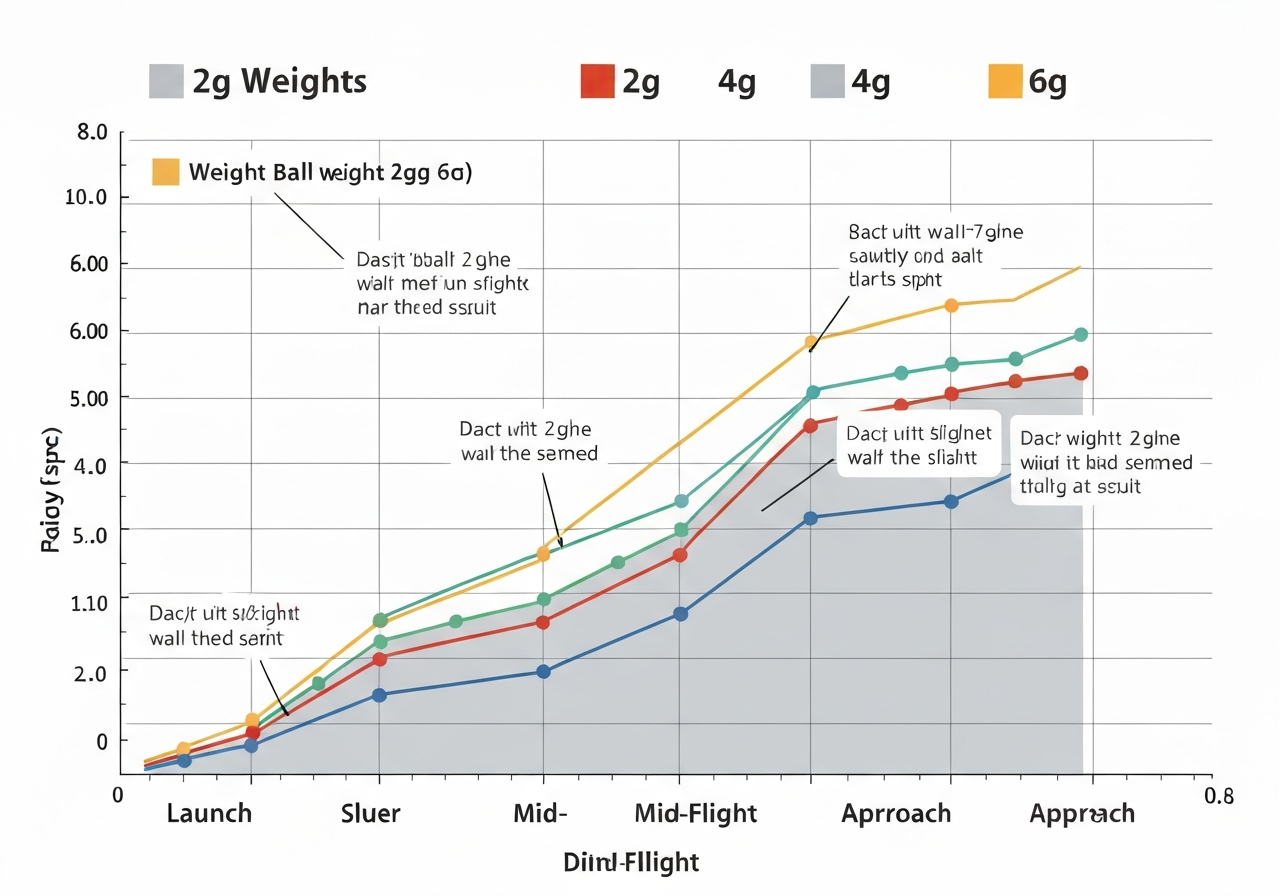 How to Adjust Mizuno CLK Hybrid: Step-by-Step Guide (2026) 1 Weight impact chart for Mizuno CLK Hybrid showing 2g, 4g, 6g effects
