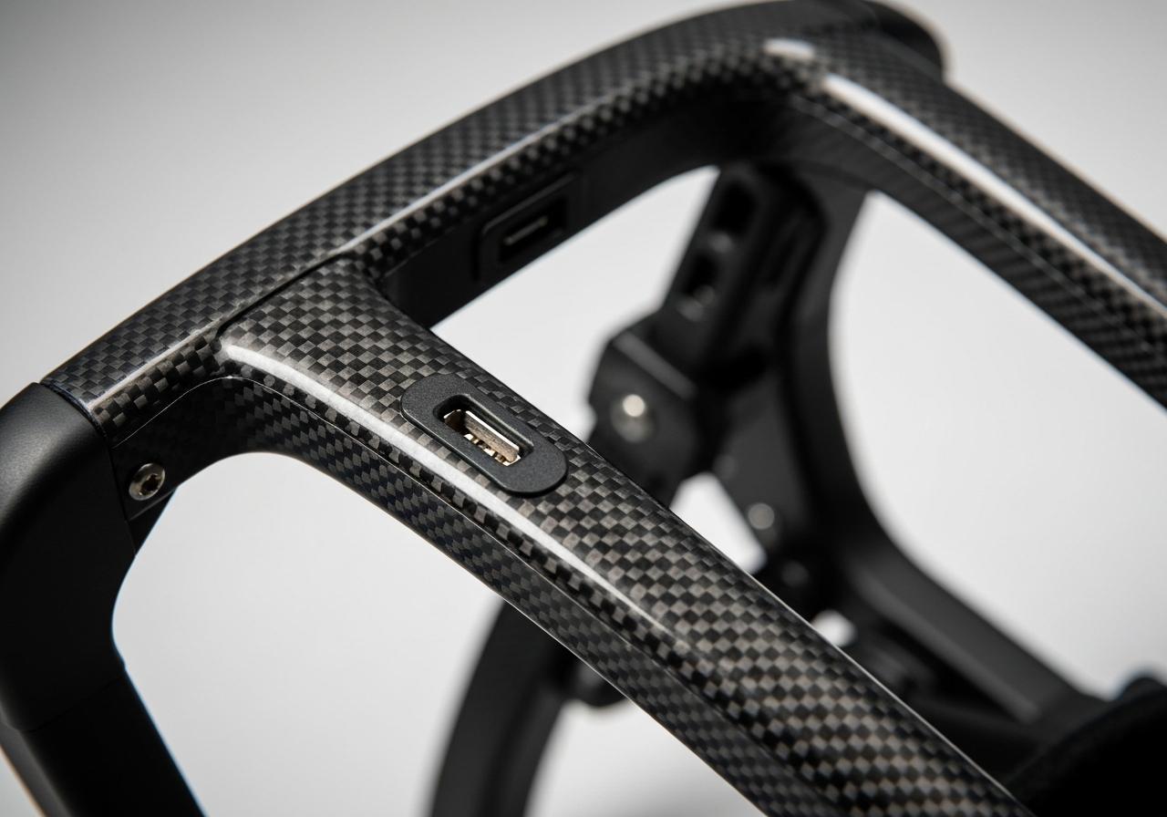 Carbonâfiber frame and USB charging port on golf trolley bag