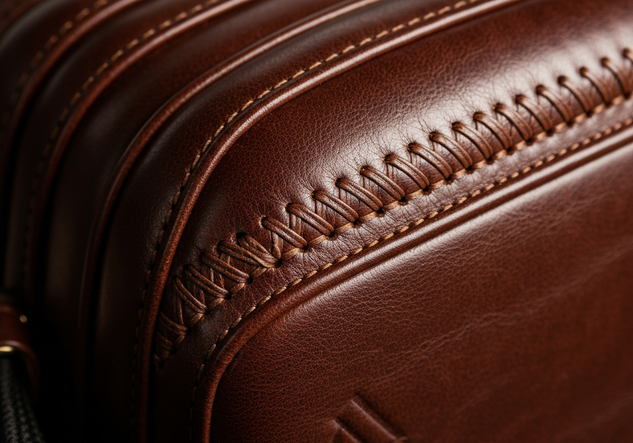 A La Carte Hermes Bag: Luxury Golf Accessory Review & Buying Guide (2026) 1 Closeâup view of Hermes golf bag stitching and leather texture