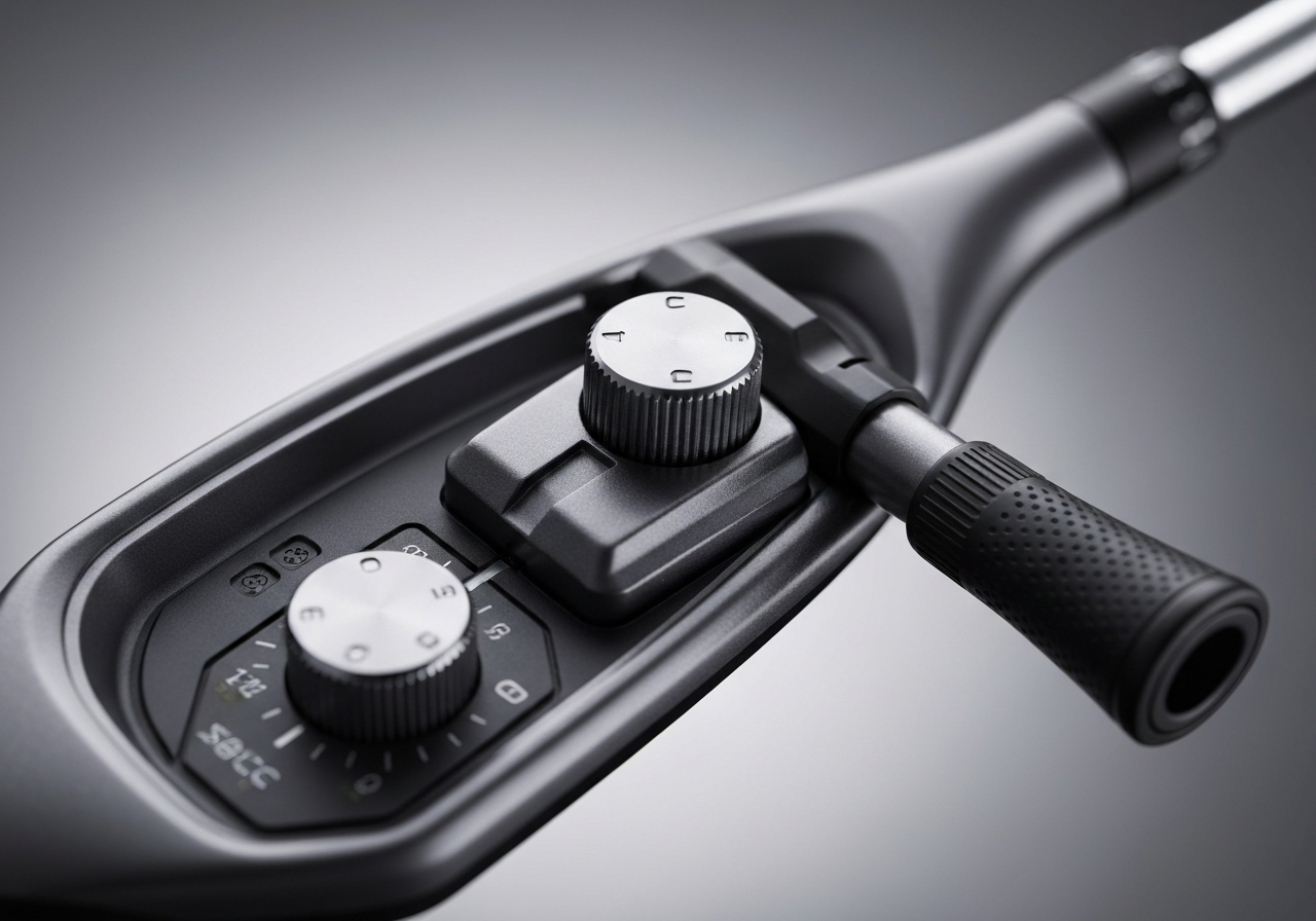 M1 Pro golf trolley control panel and handle adjustment