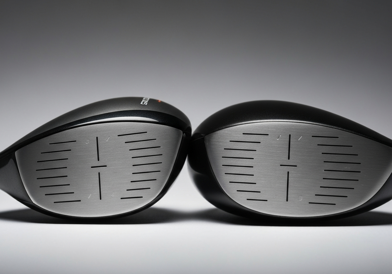 Alignment aid comparison on Paradym 3 Wood and Rogue ST Max crowns