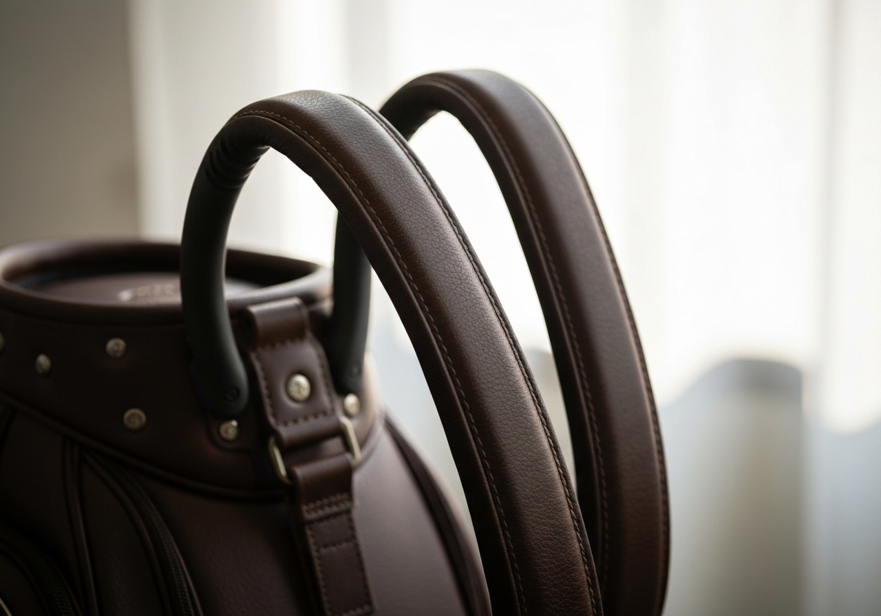 Dual padded shoulder straps and lift handles of the Ram FX Cart Bag
