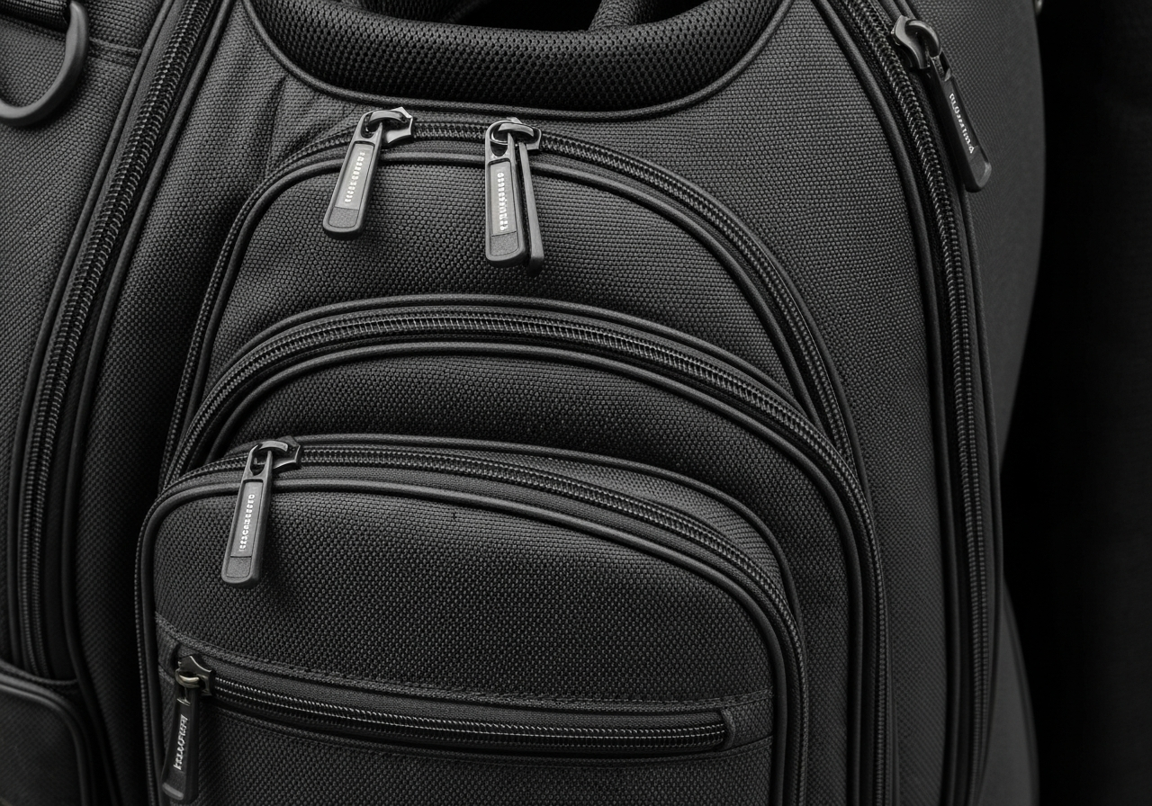 Titleist Cart 14 Bag Review 2026: Specs, Price, Pros & Cons 1 Titleist Cart 14 cooler and valuables pockets detail