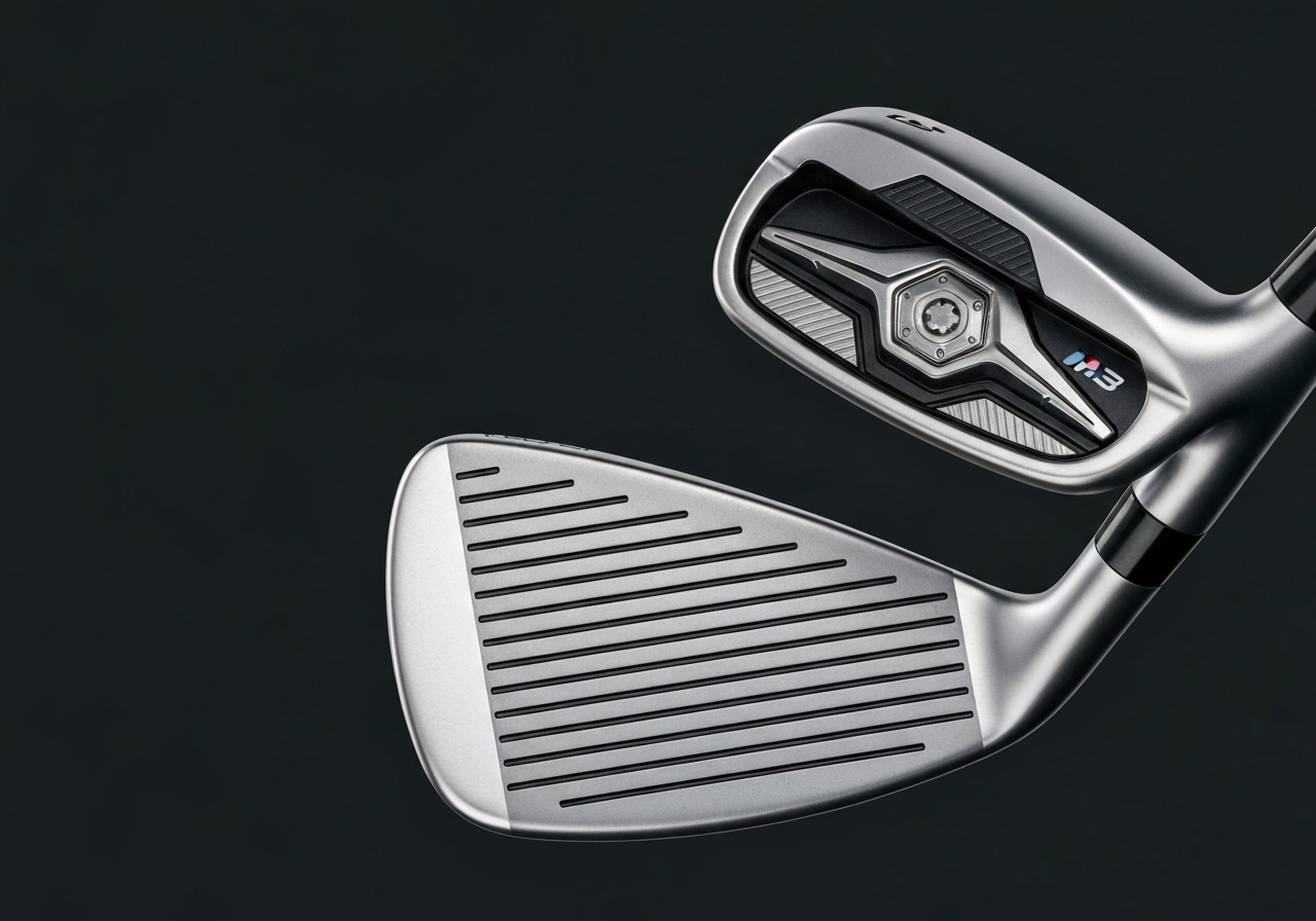 TaylorMade M3 iron adjustable weight ports close up
