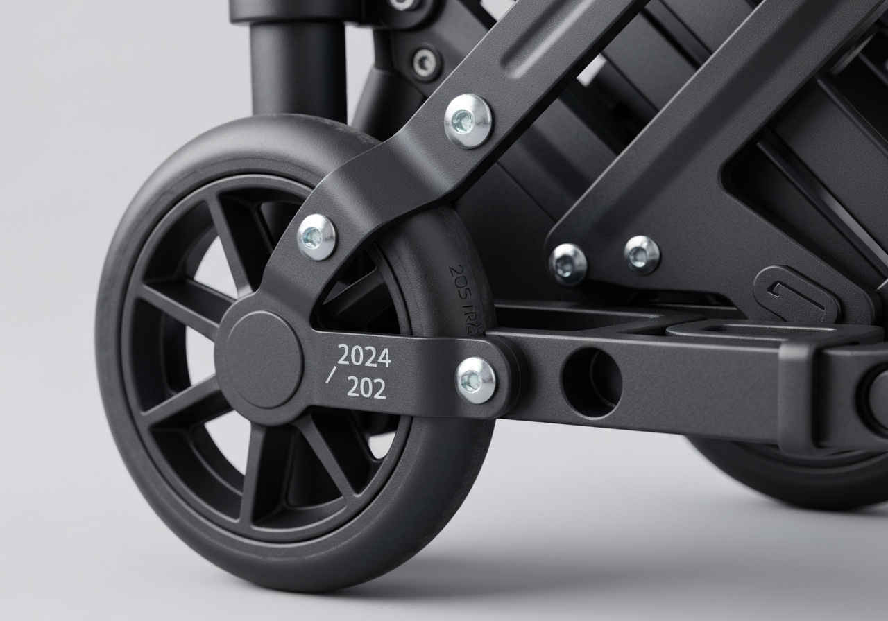 Stowamatic Push Golf Trolley Reviews: Best Manual Options (2026) 1 Stowamatic trolley wheel detail and fold mechanism
