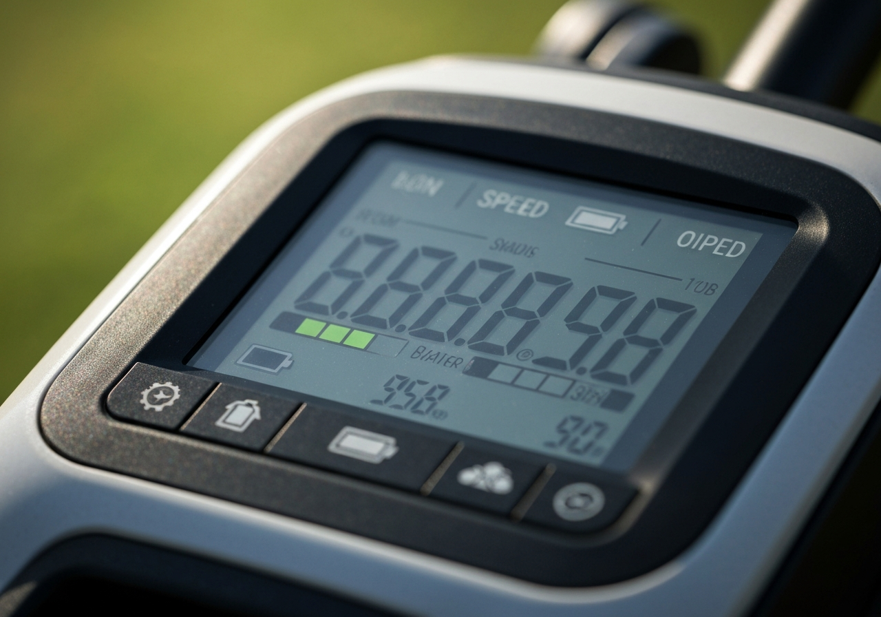 Motocaddy S3 digital display screen close up