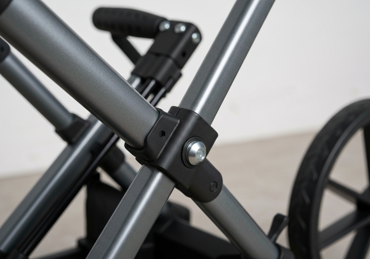 Cube Golf Trolley Review 2026: Compact, Lightweight & Best Value (2026) 1 Cube Golf Trolley folding joint detail