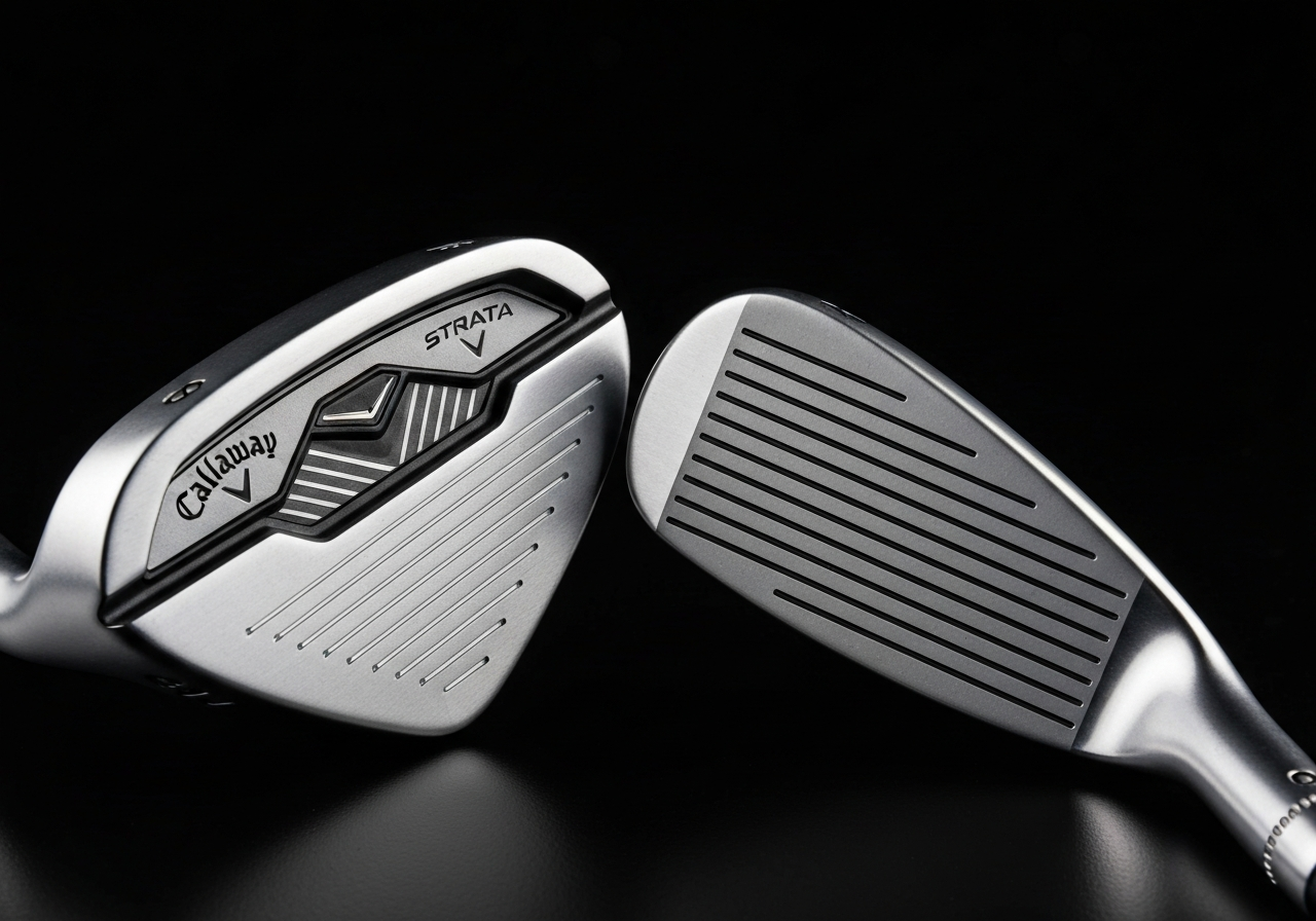 Callaway Edge vs Strata: Which Golf Set Reigns Supreme? (2026) 1 Close-up of Callaway Edge iron face vs Strata iron face