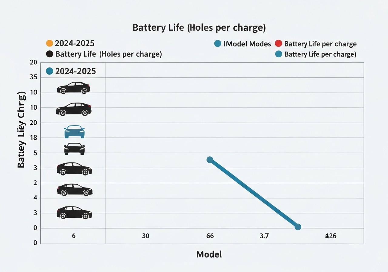 Battery life comparison chart for budget remote control golf trolleys