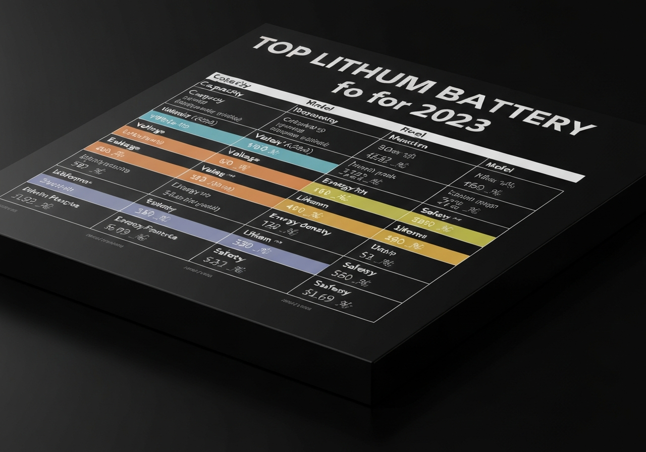 Top lithium battery models comparison chart 2026