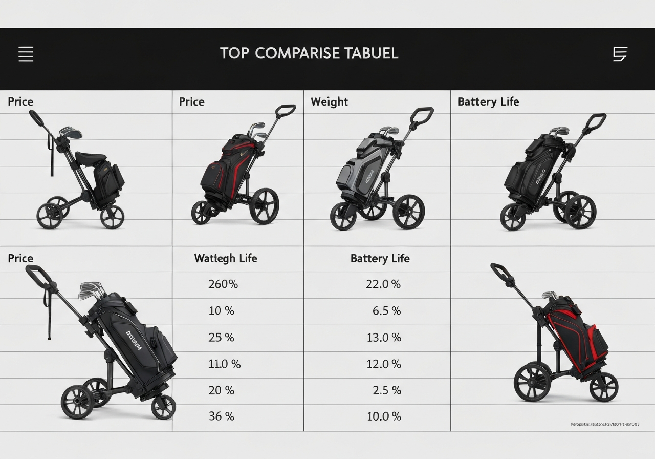 Top 5 three wheel golf trolley comparison table 2026