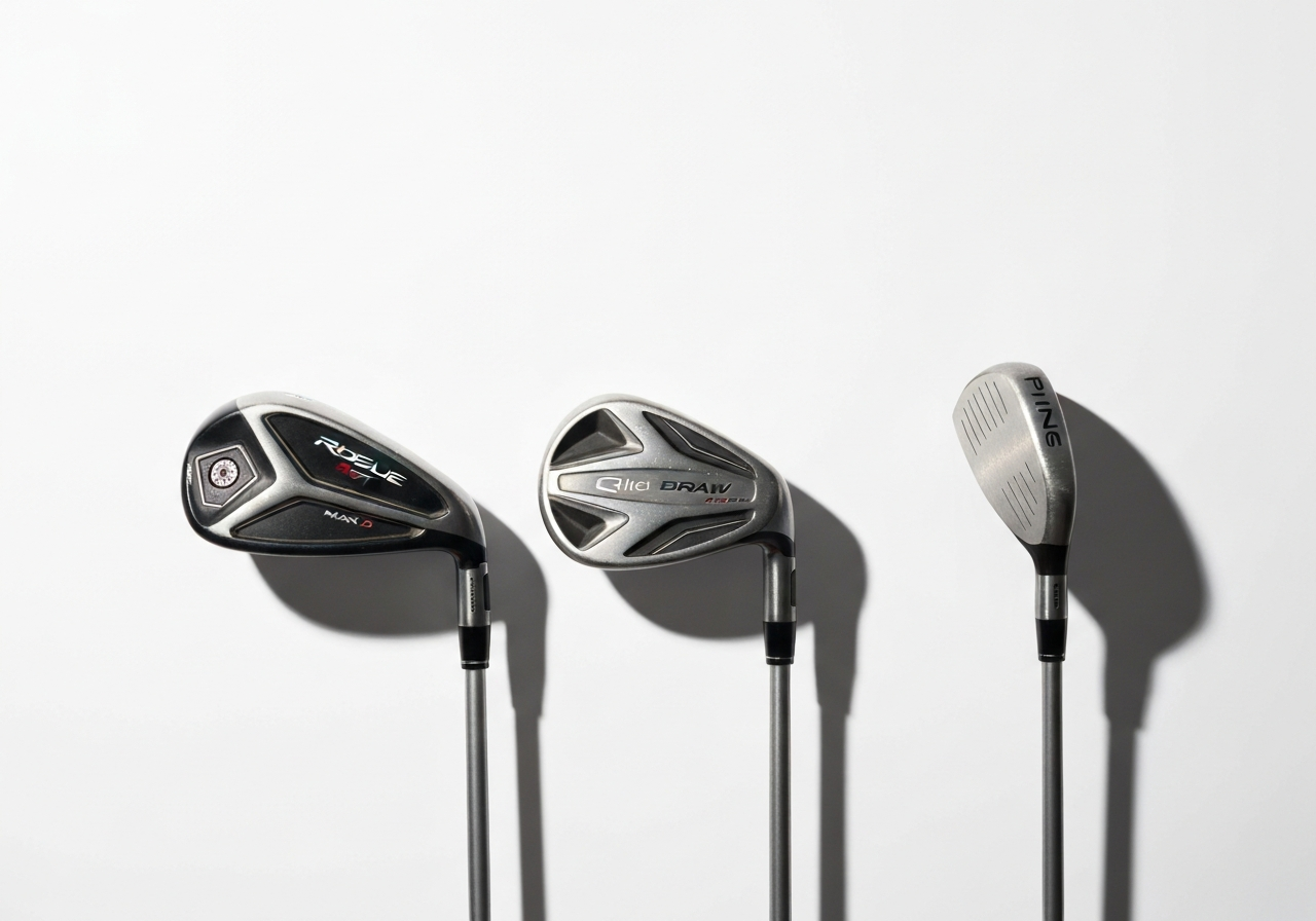 Table comparing price, loft, heel mass, and target handicap for three drawâbias fairway woods