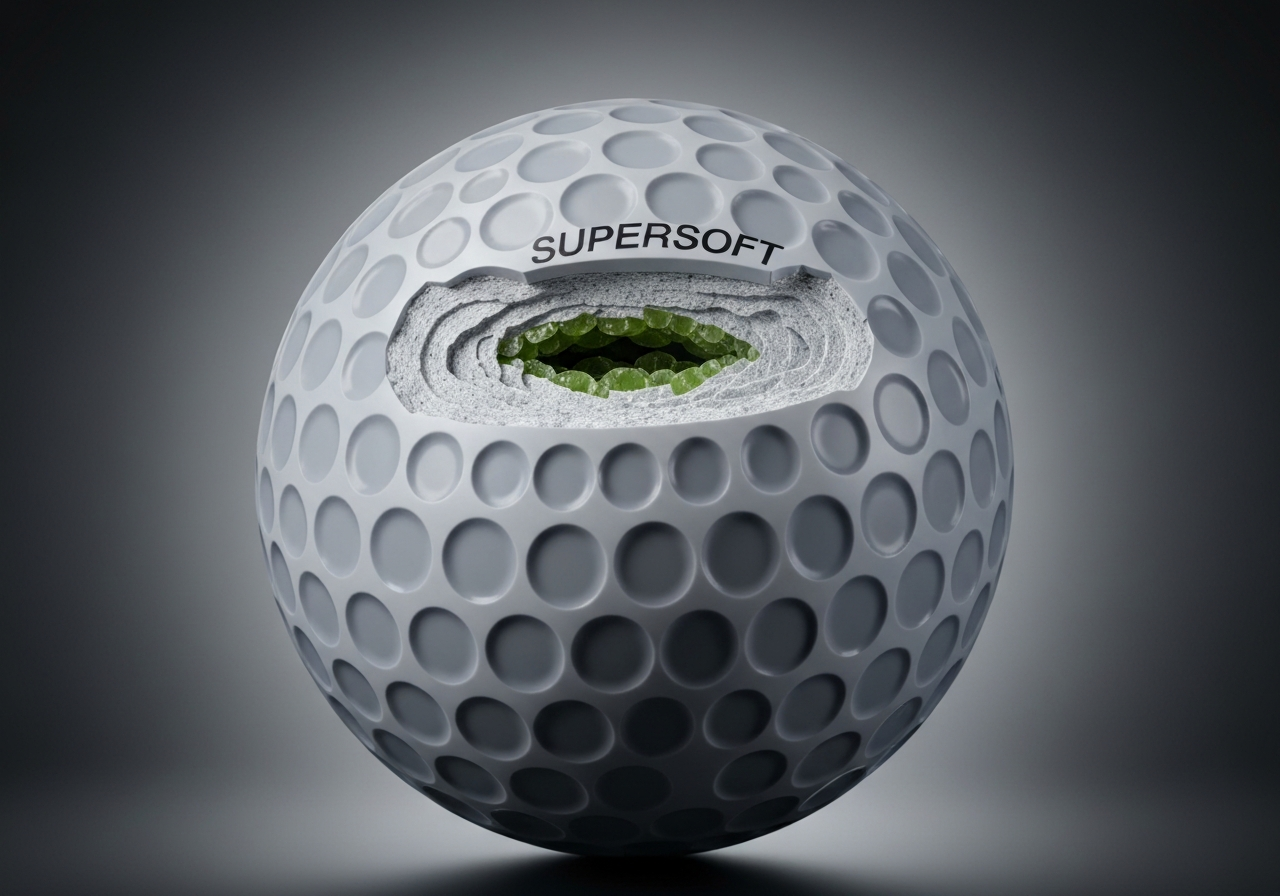 Callaway Supersoft core and crossâsection illustration