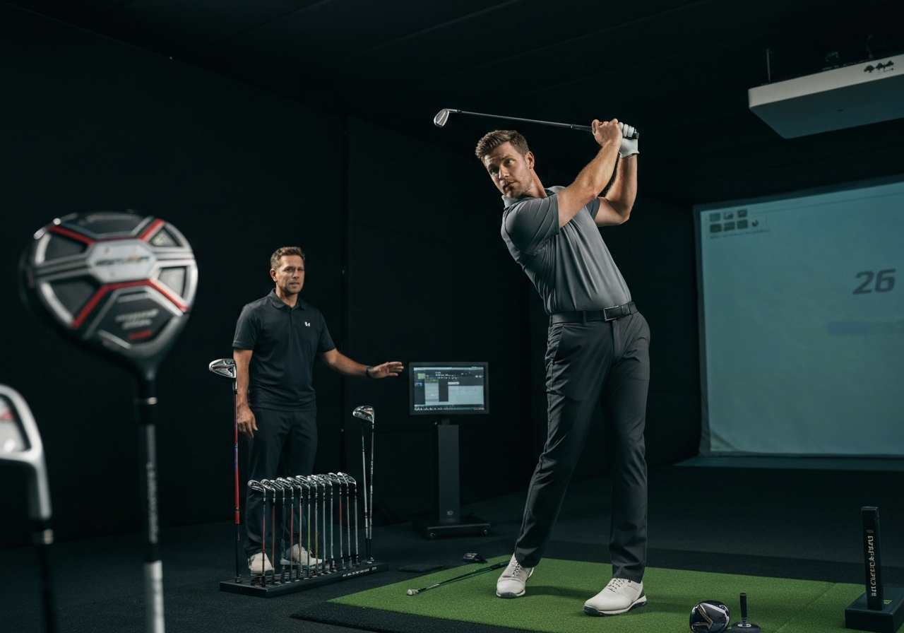 TaylorMade custom fitting session with launch monitor
