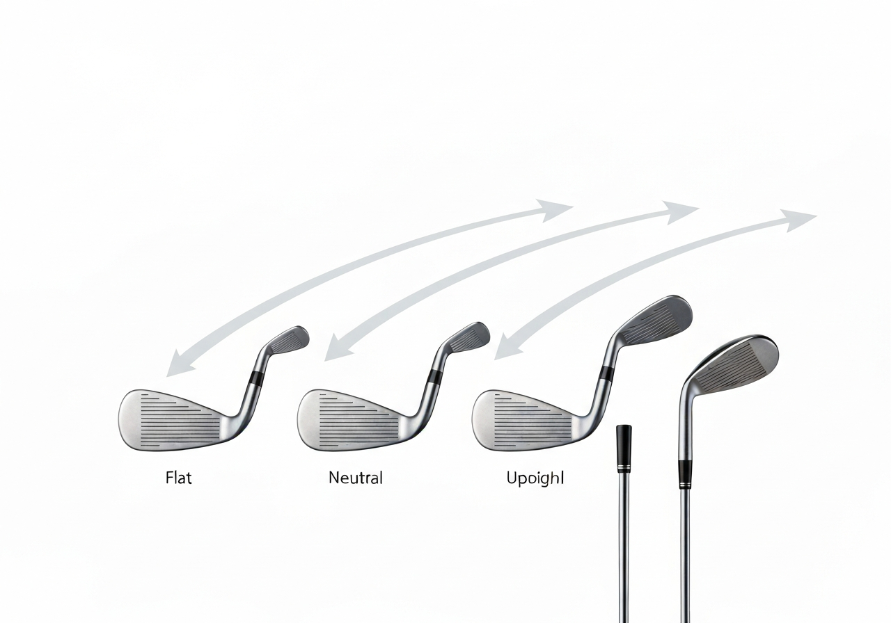 Lie angle adjustment effect on shot direction