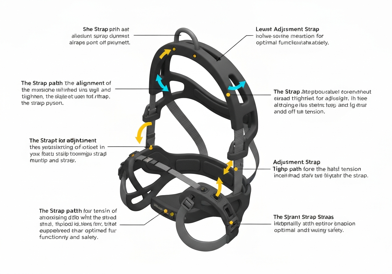 Step-by-step diagram of attaching golf bag to pull cart