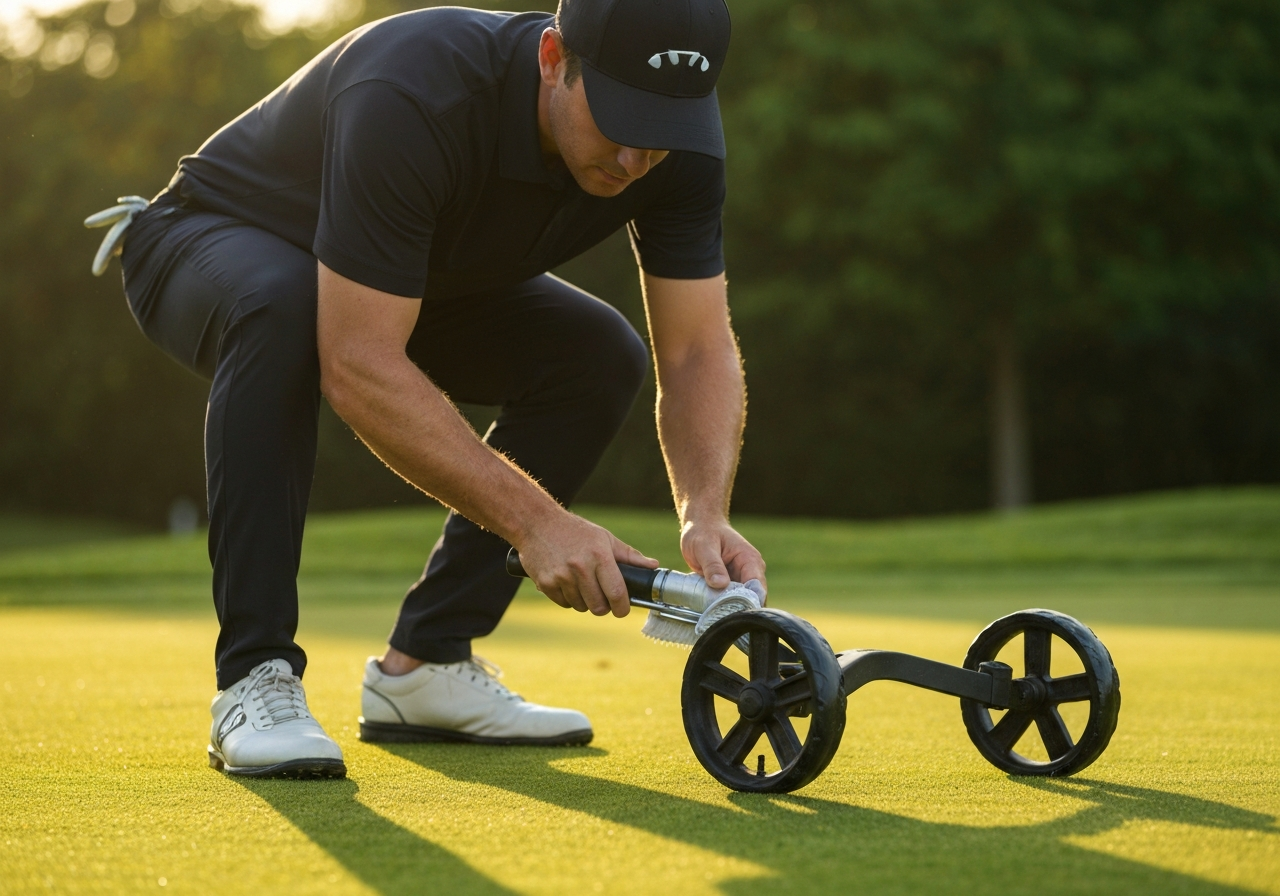 maintenance of golf power trolley wheels with lubricant