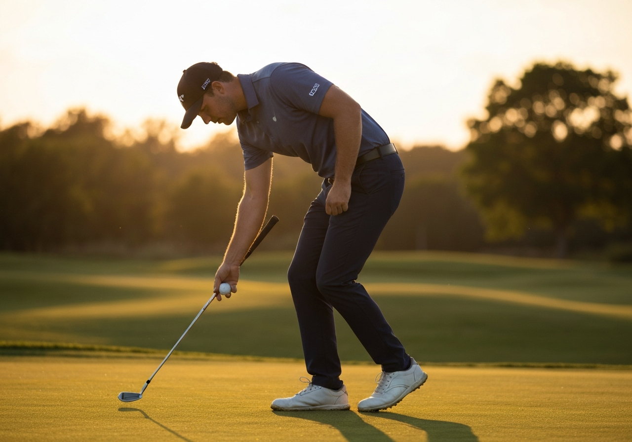 Prosimmon Tour 14 Way Cart Golf Bag Review: Tour-Level Features (2026) 2 Golfer accessing pocket of Prosimmon Tour cart bag on course