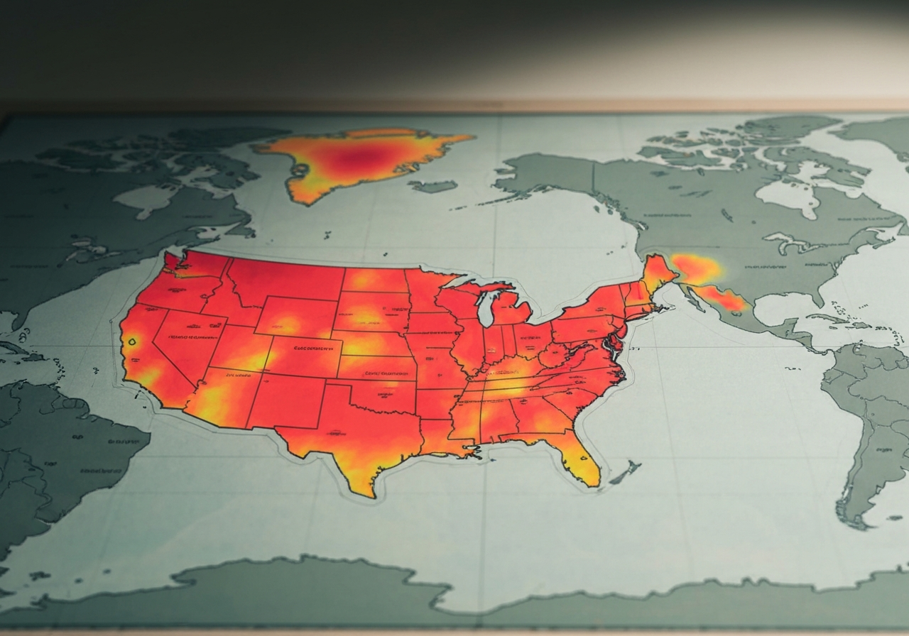 Heatmap of Callaway surname distribution