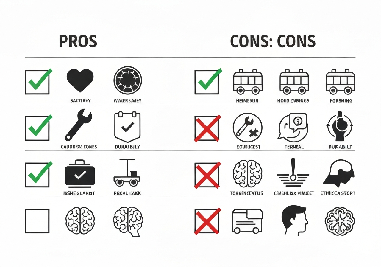 Pros and cons checklist for Wishbone Neo Elektro golf trolley