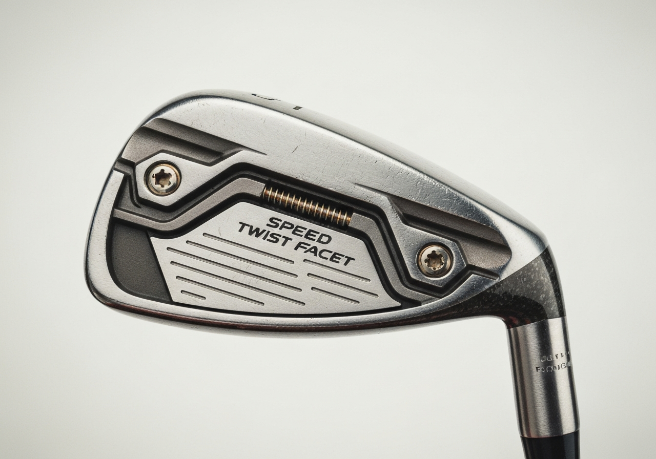 Diagram of Speed Pocket flex and Twist Face curvature on clubface