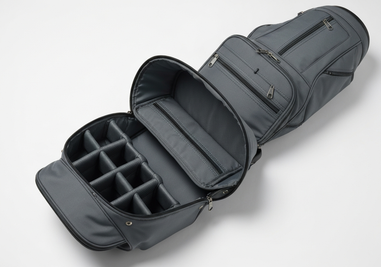Golf bag pocket organization diagram