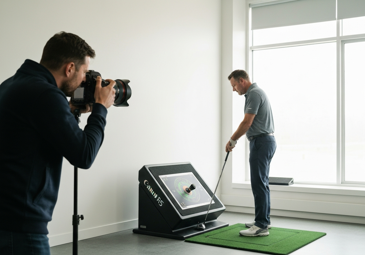 Custom golf club fitting session