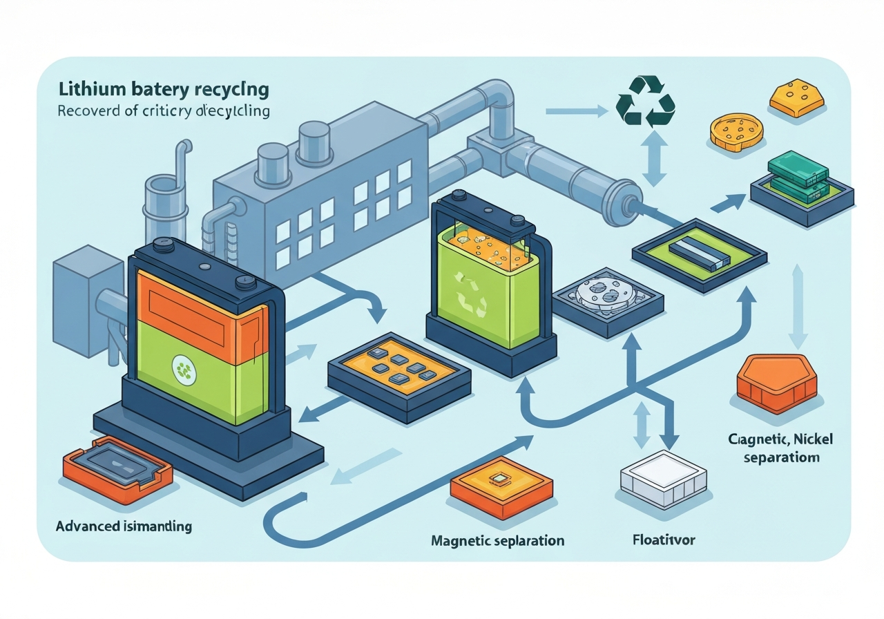 Best Lithium Battery for Golf Trolley: Power and Longevity (2026) 2 Lithium battery recycling flow diagram