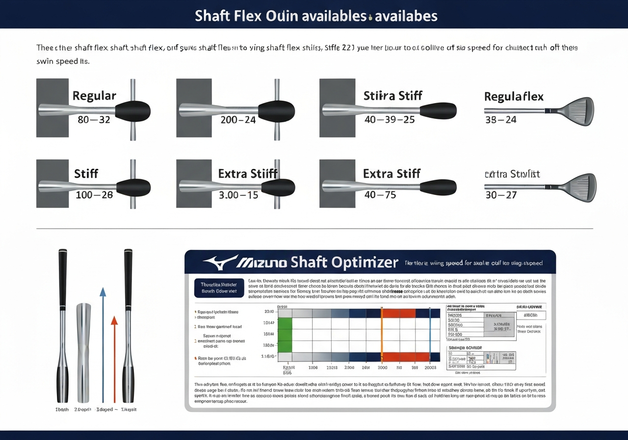 Mizuno shaft flex chart and optimizer illustration