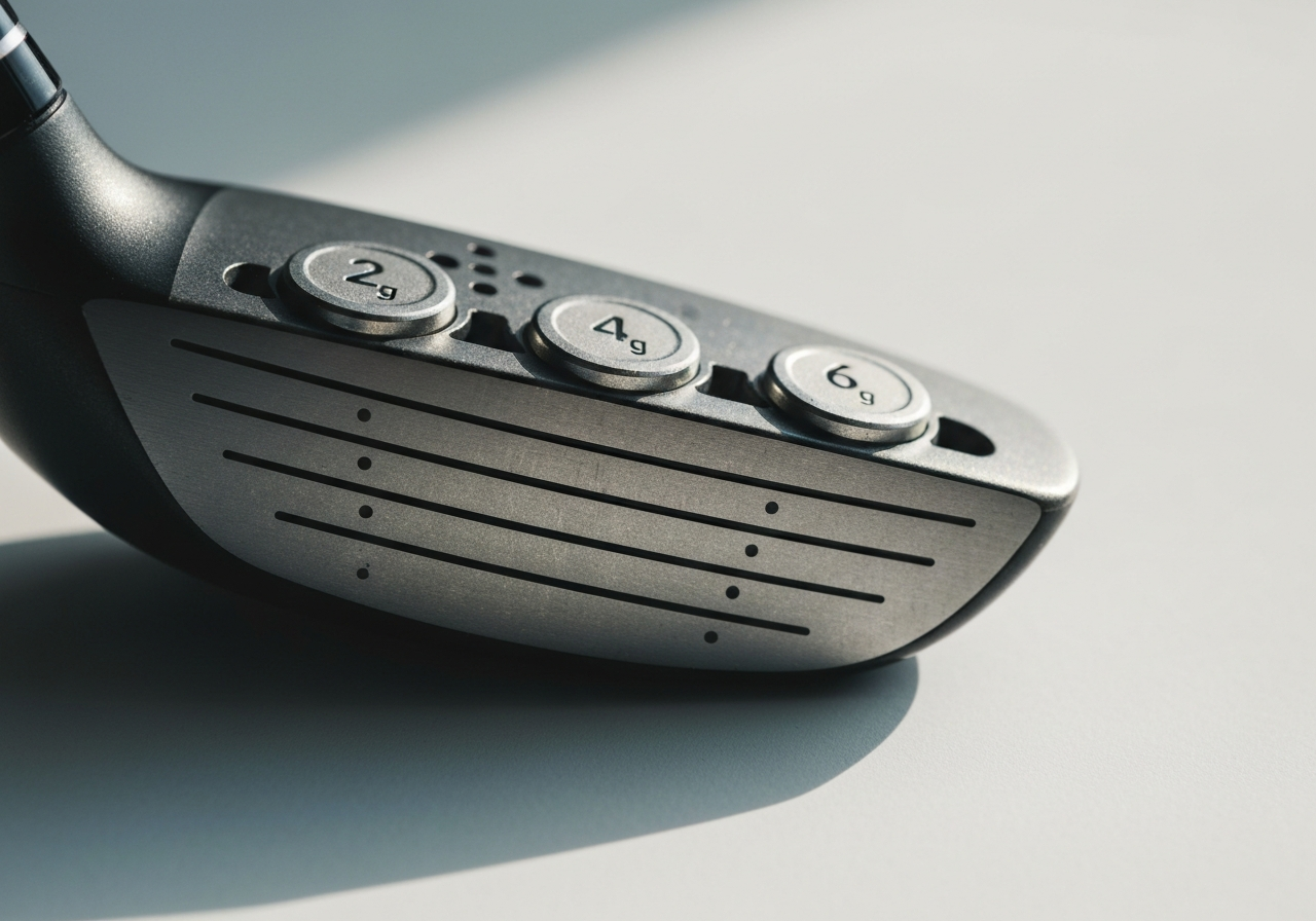 Callaway X2 Hot Driver sole showing 2g, 4g, and 6g weight ports