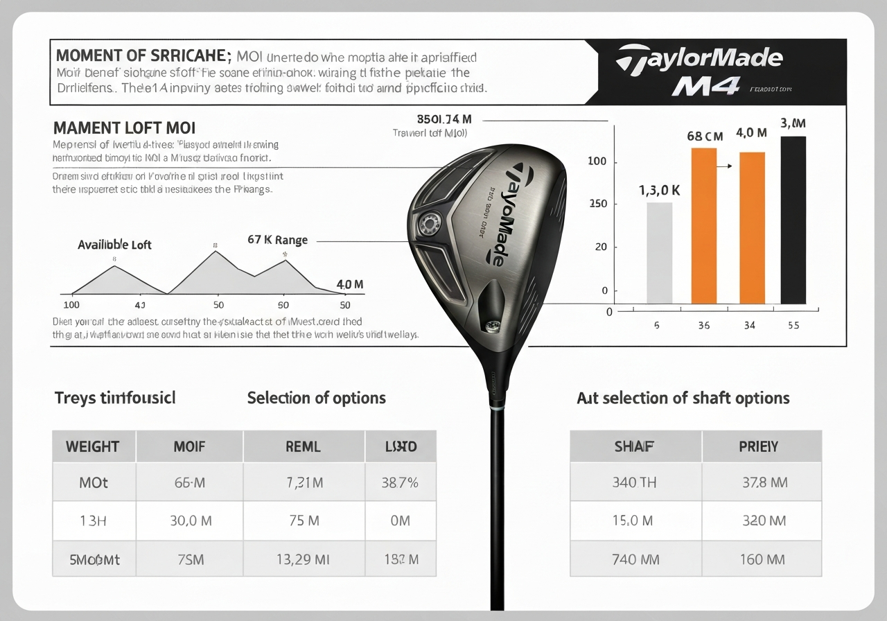Infographic of TaylorMade M4 driver specifications