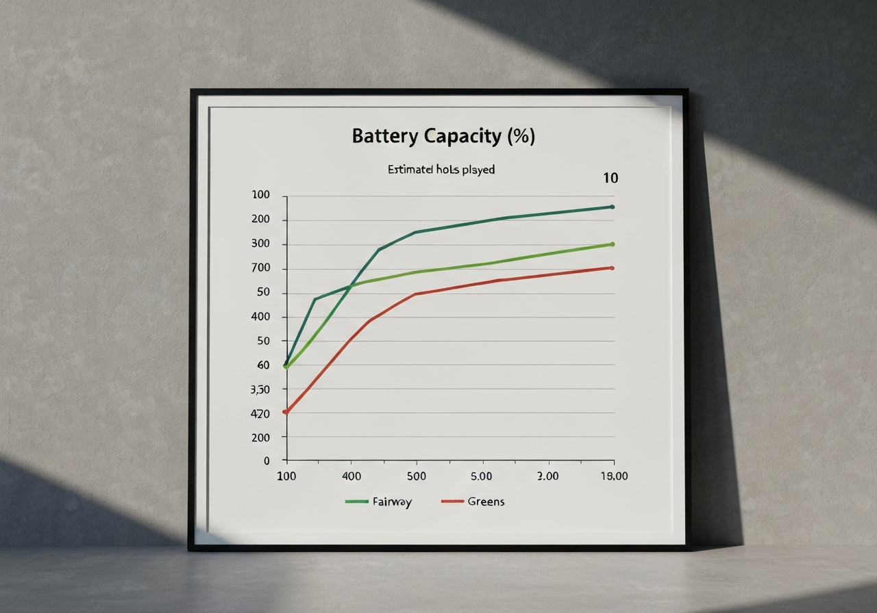 Battery life vs holes played chart for Gokart trolley